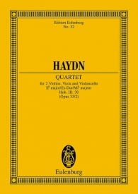 Haydn: String Quartet Eb major Opus 33/2 Hob. III: 38 (Study Score) published by Eulenburg